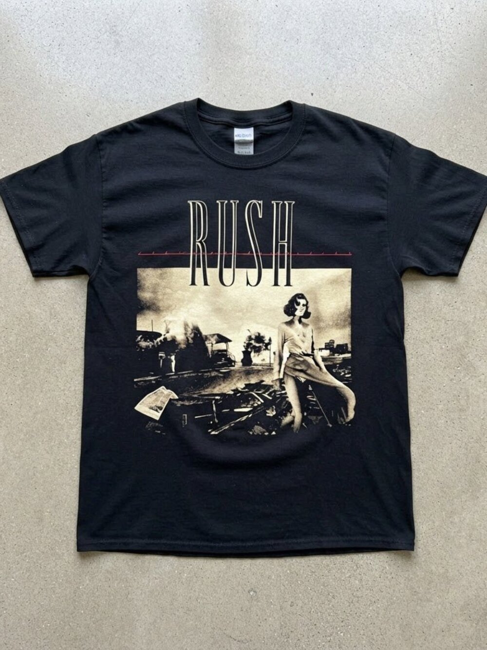 Rush Permanent Waves Black T-Shirt S-4XL